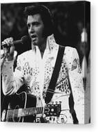 Famous Singer Performing on Stage Canvas Print by Retro Images Archive