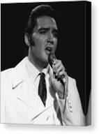 Elvis Presley Singing in Concert Canvas Print