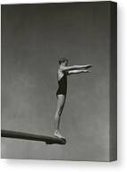 Katherine Rawls Getting Ready To Dive Canvas Print