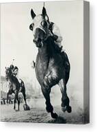 Seabiscuit Horse Racing #3 Canvas Print