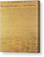 The Declaration Of Independence Canvas Print