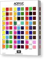 Acrylic Color Mixing Chart Painting by Chris Breier | Fine Art America