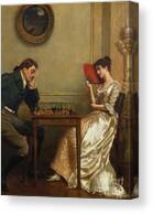 Victorian Chess Game Canvas Print
