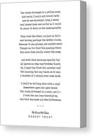The Road Not Taken - Robert Frost Poem - Minimal, Sophisticated, Modern, Classy Typewriter Print Canvas Print