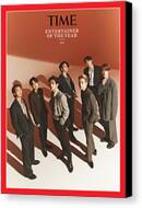 2020 Entertainer Of The Year - Bts Canvas Print by Photograph by Mok Jung Wook for TIME