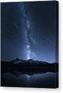Galaxies Reflection Canvas Print