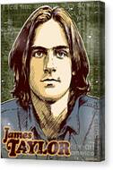 James Taylor Pop Art Canvas Print