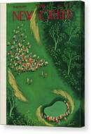 Golf Tournament Crowd in August Canvas Print