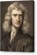 「NEWTON PORTRAITS」 1689 Sir Isaac Newton Portrait Young by Science Photo Library
