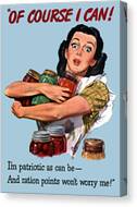 Of Course I Can -- Ww2 Propaganda Canvas Print