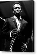 Jazz Legend with Trumpet Canvas Print