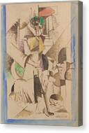 A Complex Composition Of Abstract Shapes And Lines Forms A Chaotic And Intriguing Scene That Defies Canvas Print A Complex Composition Of Abstract Shapes And Lines Forms A Chaotic And Intriguing Scene That Defies Canvas Print