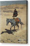 Horseman in the Desert Canvas Print