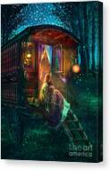 Enchanted Night at the Caravan Canvas Print
