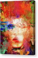 David - Abstract Expressionist David Bowie Portrait Canvas Print