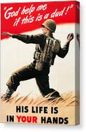 God Help Me If This Is A Dud - Ww2 Propaganda Canvas Print