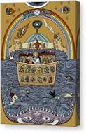 Noah And The Cosmic Flood In Color Canvas Print