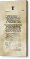 If - Rudyard Kipling - Minimal Typographic Print On Antique Paper Canvas Print