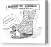 Barney Vs. Godzilla Canvas Print