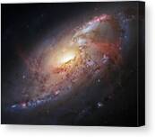 Hubble View Of M 106 Canvas Print