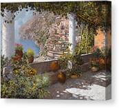 Terrazza A Positano Canvas Print Terrazza A Positano Canvas Print