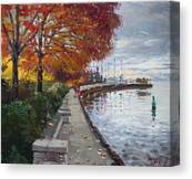 Fall In Port Credit On Canvas Print