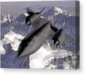 Sr-71 Blackbird 1990s Canvas Print