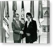 Elvis And Nixon Canvas Print
