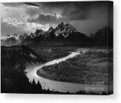 Tetons Snake River Canvas Print