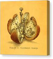 Steampunk Orange Canvas Print