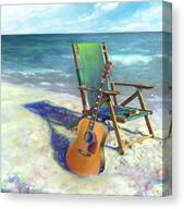 Martin Goes To The Beach Canvas Print