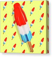 Rocket Pop Pattern Canvas Print