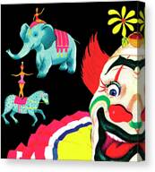 Circus Acrobats And Clown Canvas Print Circus Acrobats And Clown Canvas Print