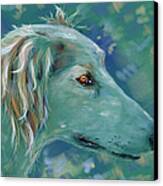 Saluki Dog Painting Canvas Print by Michelle Wrighton