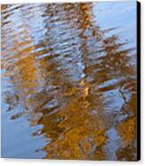 Gold And Blue Reflections Canvas Print by Michelle Wrighton