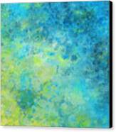 Blue Yellow Abstract Beach Fizz Canvas Print by Michelle Wrighton