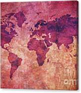 Colorful World Map Canvas Print
