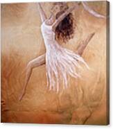 Dancer Leap In Double Attitude Canvas Print