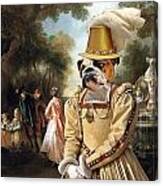 English Bulldog Art Canvas Print - The Noble Party In Palace Park Canvas Print