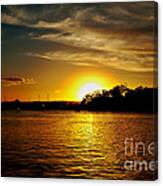 Heavens Sundown - Sunset At Lake Macquarie. Canvas Print