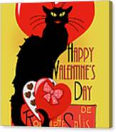 Le Chat Noir Valentine Canvas Print