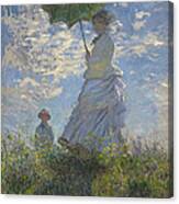 Woman With A Parasol Madame Monet And Her Son Canvas Print