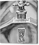 1912 Rolls-royce Silver Ghost Cann Roadster Hood Ornament - Emblem Canvas Print