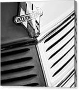 1940 International D-2 Station Wagon Grille Emblem Canvas Print