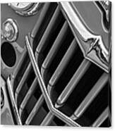 1957 Willys Jeep 6-226 Wagon Grille Emblem Canvas Print