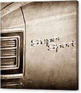 1967 Chevrolet Chevelle Super Sport Taillight Emblem Canvas Print