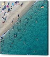 Aerial View Of Summer Sea Beach #1 Canvas Print