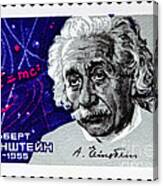 Albert Einstein Stamp Canvas Print