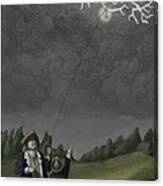 Ben Franklin Kite And Key Experiment #1 Canvas Print