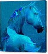 Blue Horse Canvas Print